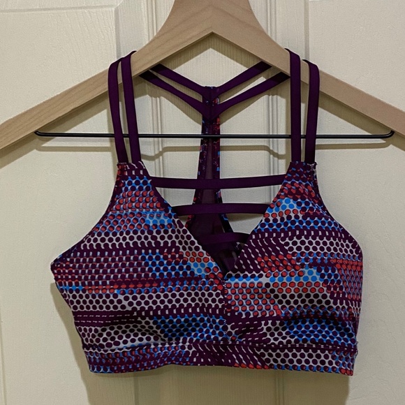 Victoria's Secret Other - Victoria's Secret-Sports Bra-Medium-Purple-Multicolored circles